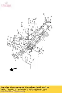 yamaha 4KM213150000 verblijf, motor 2 - Onderkant