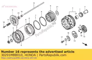 Honda 30291MBB010 rotor, pulse generator - Bottom side