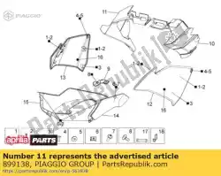 Here you can order the upper frame dx from Piaggio Group, with part number 899138: