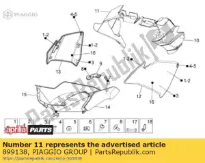 Piaggio Group 899138 upper frame dx - Bottom side