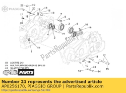 Aprilia AP0256170, Parafuso de fechamento da válvula, OEM: Aprilia AP0256170