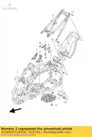 4120045G10YD8, Suzuki, rail, siège (argent suzuki lt r 450 2006 2007 2008, Nouveau