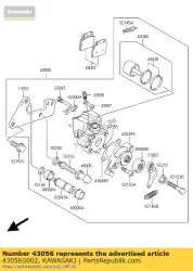 Tutaj możesz zamówić odpowietrzaj? Co-hamulcowy ksf400-a1 od Kawasaki , z numerem części 43056S002: