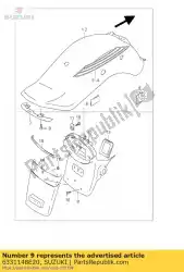 Here you can order the extension,rear from Suzuki, with part number 6331148E20: