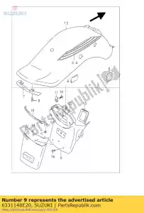 suzuki 6331148E20 extension,rear - Bottom side