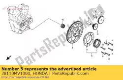 Aquí puede pedir engranaje comp., motor de arranque (88t) de Honda , con el número de pieza 28110MV1000: