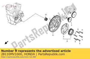 honda 28110MV1000 engranaje comp., motor de arranque (88t) - Lado inferior