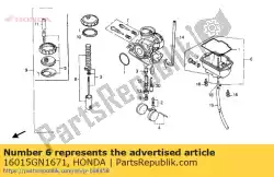Aqui você pode pedir o nenhuma descrição disponível no momento em Honda , com o número da peça 16015GN1671: