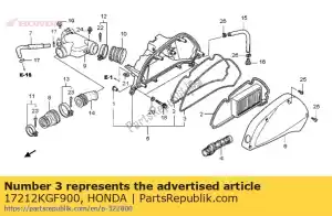 honda 17212KGF900 joint, filtre à air - La partie au fond