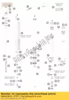 48600693, KTM, tube extérieur l577 d54 / 60mm 2l bl ktm enduro exc smr supermoto sx sxs xc xcf xcr 125 144 200 250 300 400 450 505 525 530 560 690 2005 2006 2007 2008 2009, Nouveau