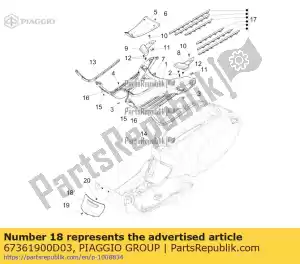 Piaggio Group 67361900D03 spark plug insp. door - Bottom side