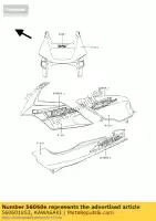 560601853, Kawasaki, pattern,upp cowling,r ex500-d1 kawasaki gpz 500 1994, New