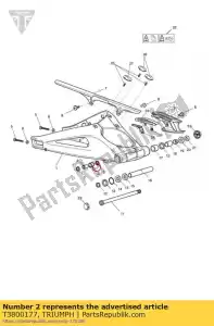 triumph T3800177 brg, n / roller, fc, 17x24x15 - Onderkant