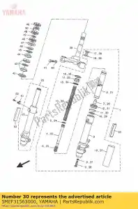 yamaha 5MEF31563000 clip, sello de aceite - Lado inferior