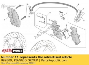 aprilia 899809 front brake hose - Bottom side