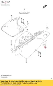 suzuki 7176265G10 espaciador, frente bu - Lado inferior