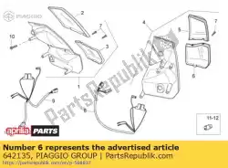 Ici, vous pouvez commander le lh lentille rouge auprès de Piaggio Group , avec le numéro de pièce 642135: