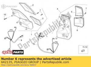 aprilia 642135 lh czerwony klosz - Dół