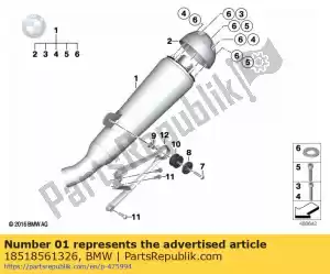 bmw 18518561326 silencieux arrière - La partie au fond