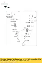 Here you can order the shim,t=3. 500 from Suzuki, with part number K921800207: