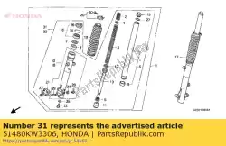 Here you can order the fork sub assy,r f from Honda, with part number 51480KW3306: