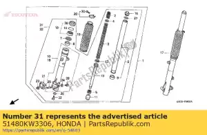 Honda 51480KW3306 fork sub assy, ??r f - Onderkant
