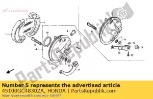 Honda 45100GC4830ZA paneel com * nh-105 * - Onderkant