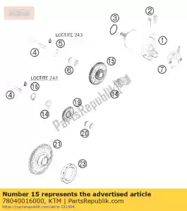 ktm 78040016000 torque limiter cpl. - Bottom side