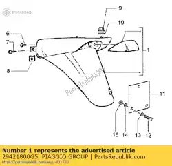 achterhoede van Piaggio Group, met onderdeel nummer 29421800G5, bestel je hier online: