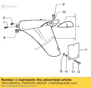 Piaggio Group 29421800G5 achterhoede - Onderkant