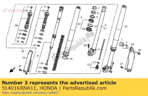 Honda 51401KRNA11 primavera, horquilla fr (0 - Lado inferior