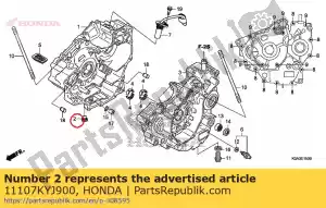 honda 11107KYJ900 boulon, étanchéité, 16mm - La partie au fond