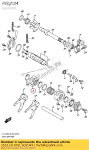 suzuki 2532131G00 cam, gea inversa - Il fondo