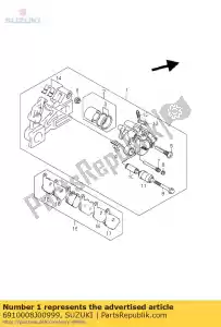 Suzuki 6910008J00999 compasso de calibre, re - Lado inferior