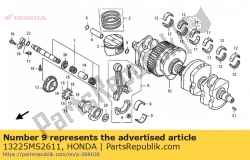 Aquí puede pedir rodamiento b, biela de Honda , con el número de pieza 13225MS2611: