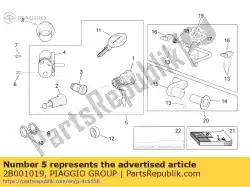 Qui puoi ordinare kit di blocco da Piaggio Group , con numero parte 2B001019: