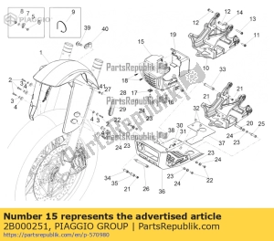 aprilia 2B000251 przedni panel - Dół