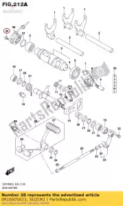 Suzuki 0910605023 bolt - Bottom side