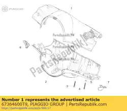 lenkerdeckel voor van Piaggio Group, met onderdeel nummer 67364600T9, bestel je hier online: