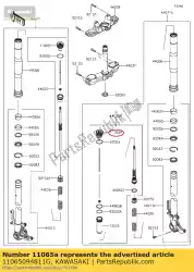 Tutaj możesz zamówić 01 czapka, prawa, szara od Kawasaki , z numerem części 11065094811G: