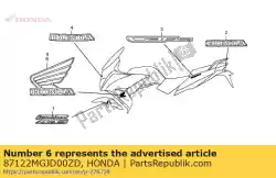 Aquí puede pedir marca, l. Ala * tipo4 * (tipo4) de Honda , con el número de pieza 87122MGJD00ZD: