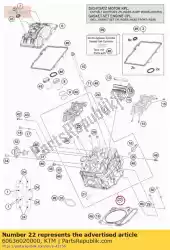 cilinderkop voor van KTM, met onderdeel nummer 60636020000, bestel je hier online: