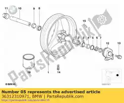 Qui puoi ordinare anello di blocco - 52x2 da BMW , con numero parte 36312310971: