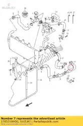 Qui puoi ordinare tubo flessibile, pompa dell'acqua da Suzuki , con numero parte 1785318H00: