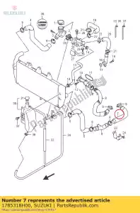 suzuki 1785318H00 tubo flessibile, pompa dell'acqua - Il fondo