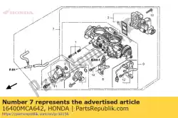 carrosserie, gaspedaal (gq61b a) van Honda, met onderdeel nummer 16400MCA642, bestel je hier online: