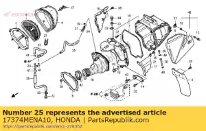 Honda 17374MENA10 tubo b, sfiatatoio - Il fondo