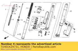 Here you can order the no description available at the moment from Honda, with part number 51401KZ4731: