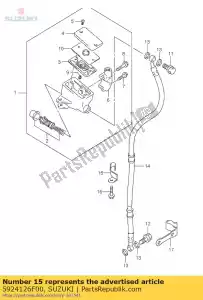 suzuki 5924126F00 braçadeira, freio fr - Lado inferior