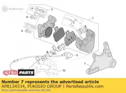 Here you can order the brake hanger plate from Piaggio Group, with part number AP8134534: